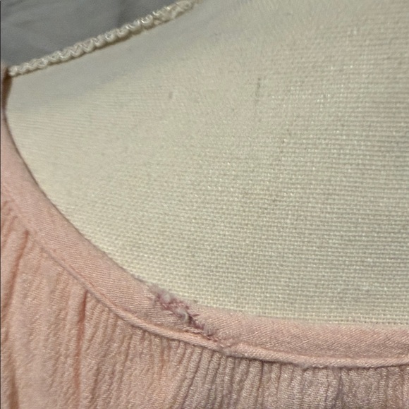 Women's Soft Pink Peasant Blouse - Picture 4 of 5